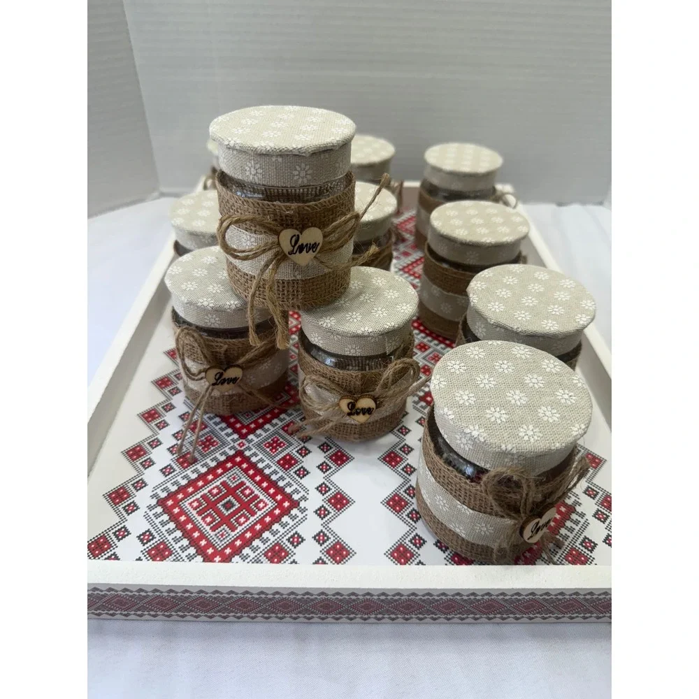 10 Mini plastic Jars Wedding Favors Party Bridal Shower Sweetheart Gifts